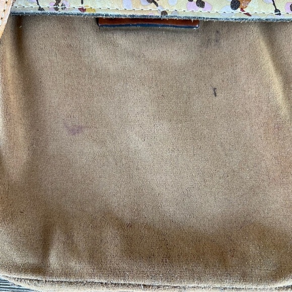 Patricia Nash Venezia Confetti Floral Printed Leather Crossbody Purse 9”x10” GUC - Picture 14 of 16